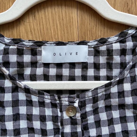 Black and white gingham midi dress by Olive - Picture 2 of 3